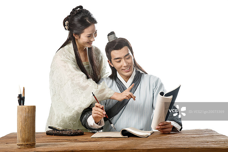 古装情侣图片素材