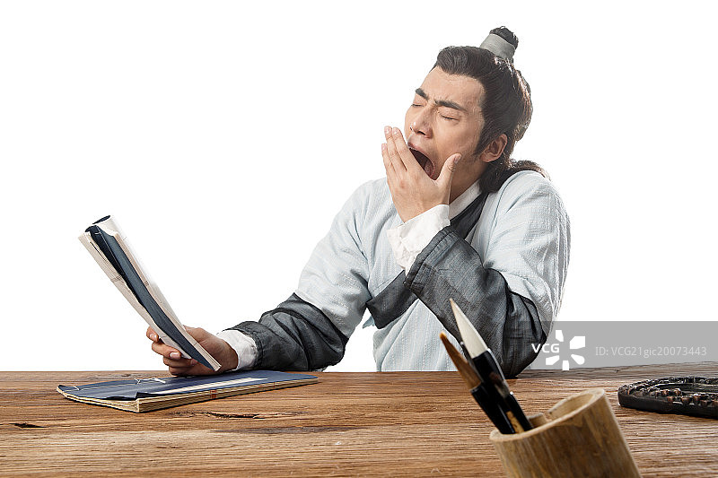 正在看书的书生图片素材