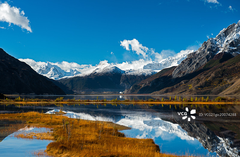西藏来古冰川风光图片素材