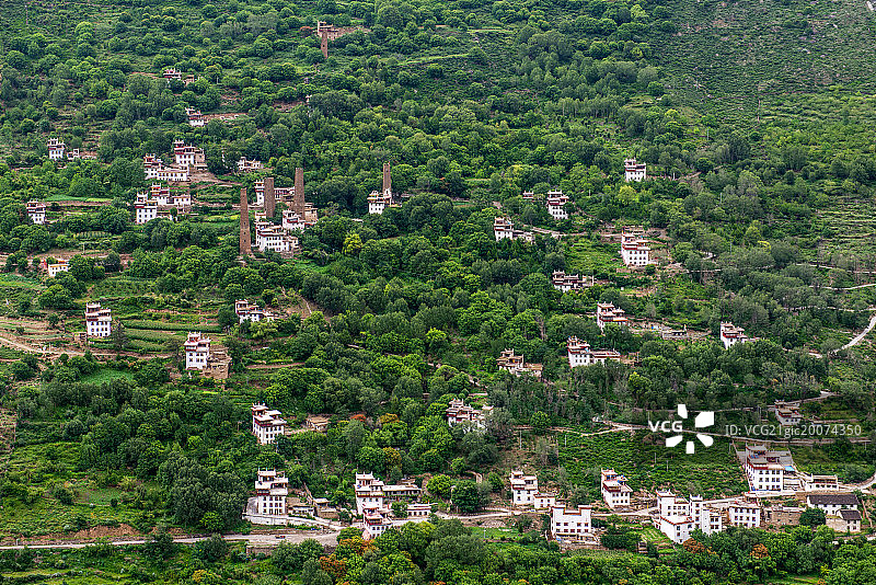 四川省甘孜州丹巴梭坡民居图片素材