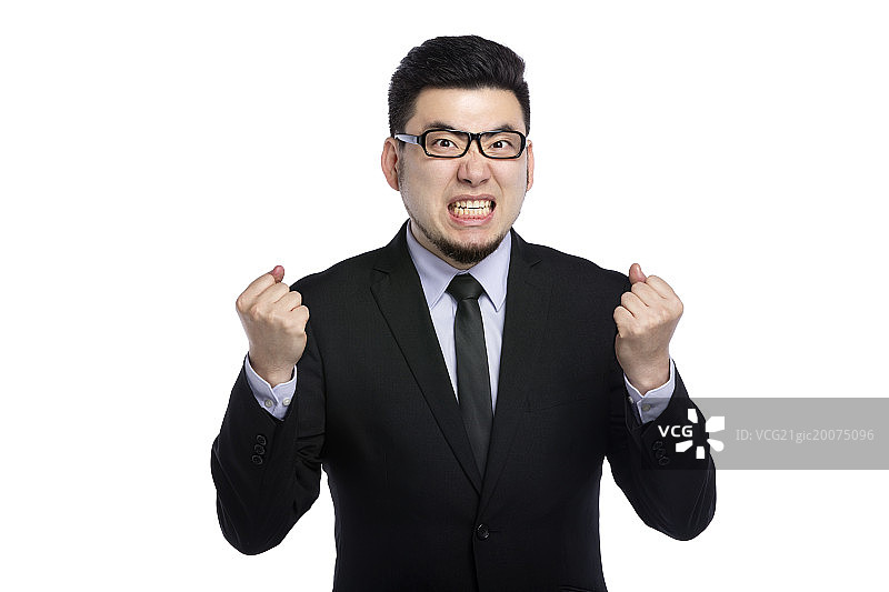 情绪失控的商务男士图片素材