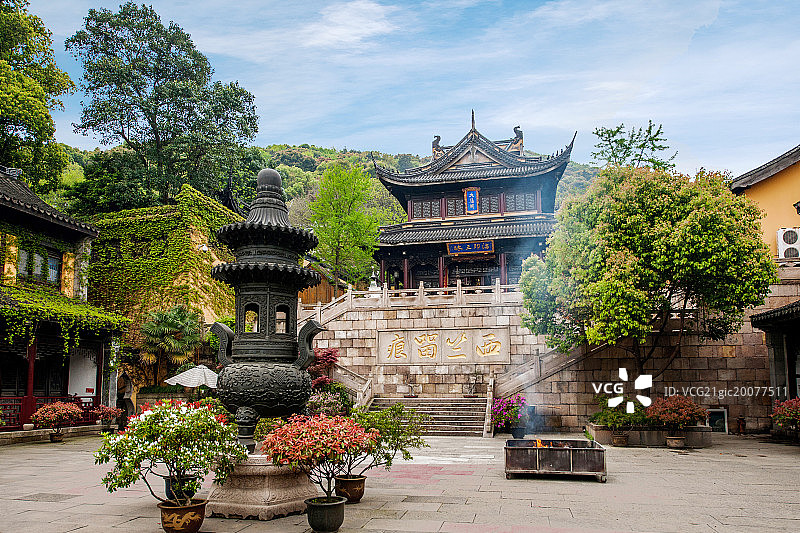 江苏省无锡惠山古镇惠山寺图片素材