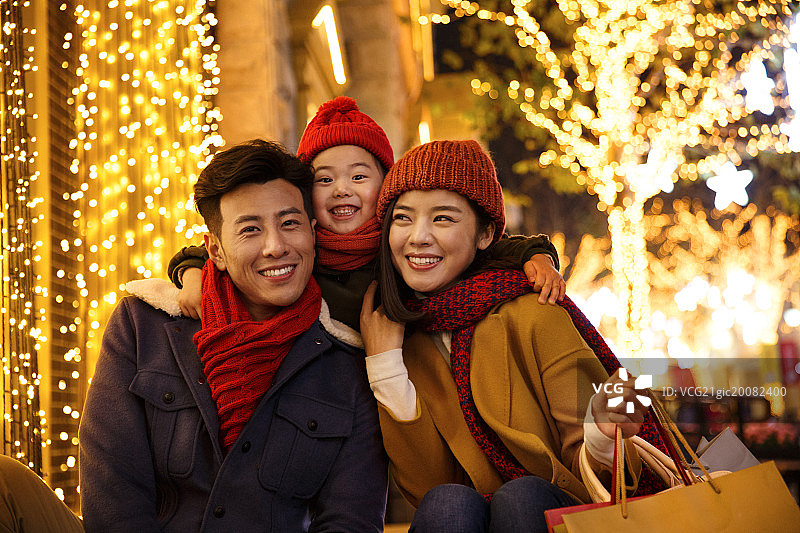 快乐家庭节日购物图片素材