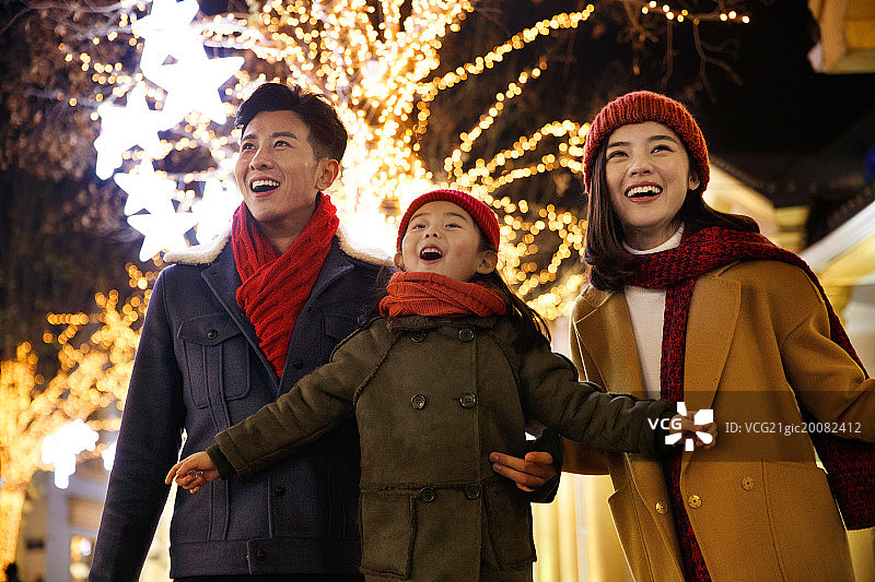 快乐家庭节日购物图片素材