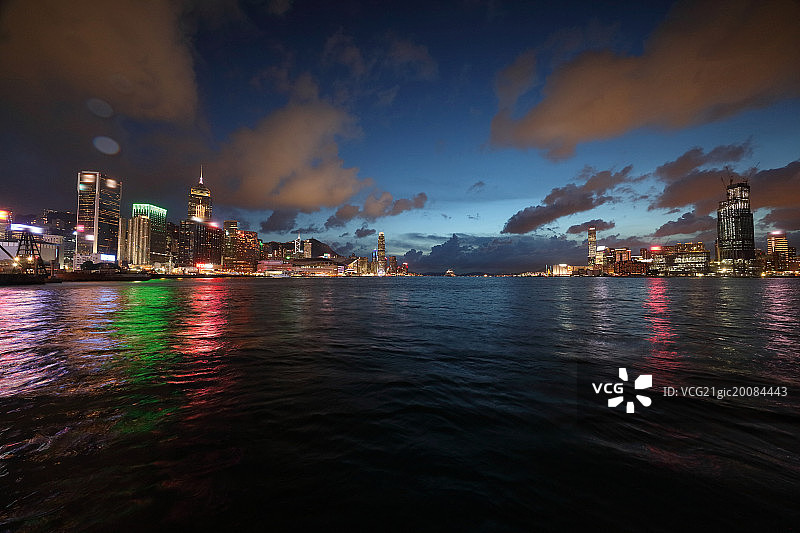 香港城市建筑夜景图片素材