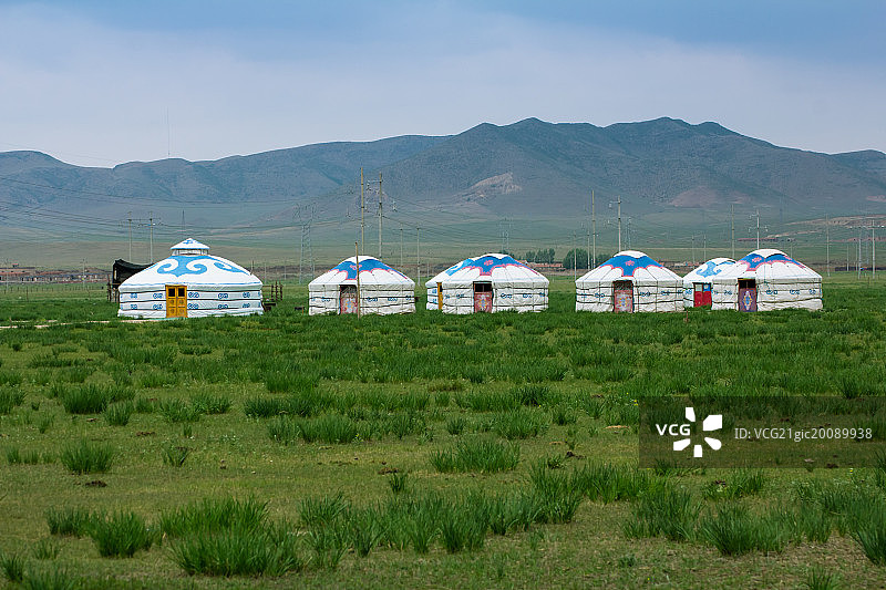 草原上的蒙古包图片素材