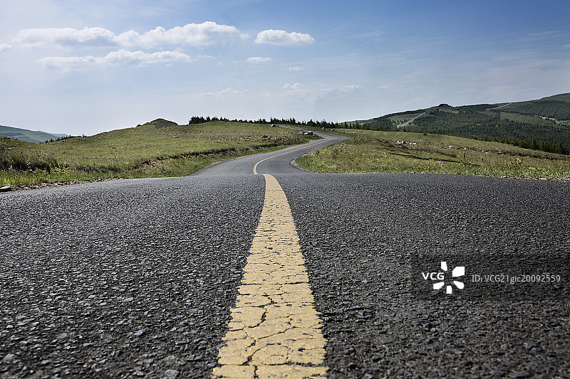张北草原天路风光图片素材
