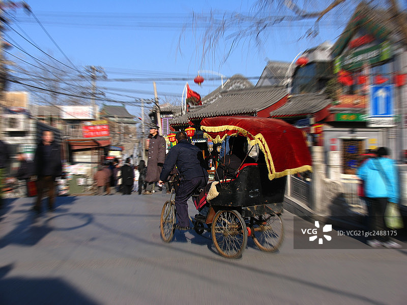 什刹海银定桥上图片素材