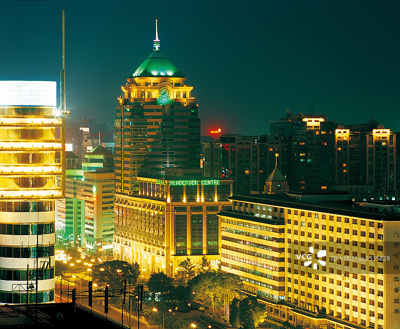 东长安街夜景，北京图片素材