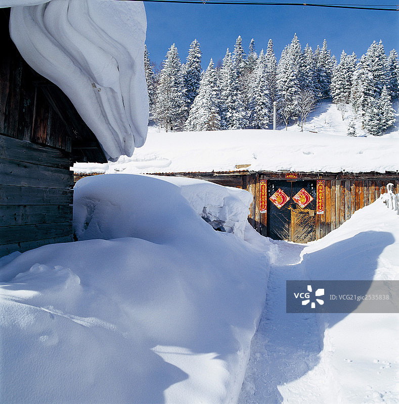 黑龙江牡丹江双峰林场雪乡图片素材
