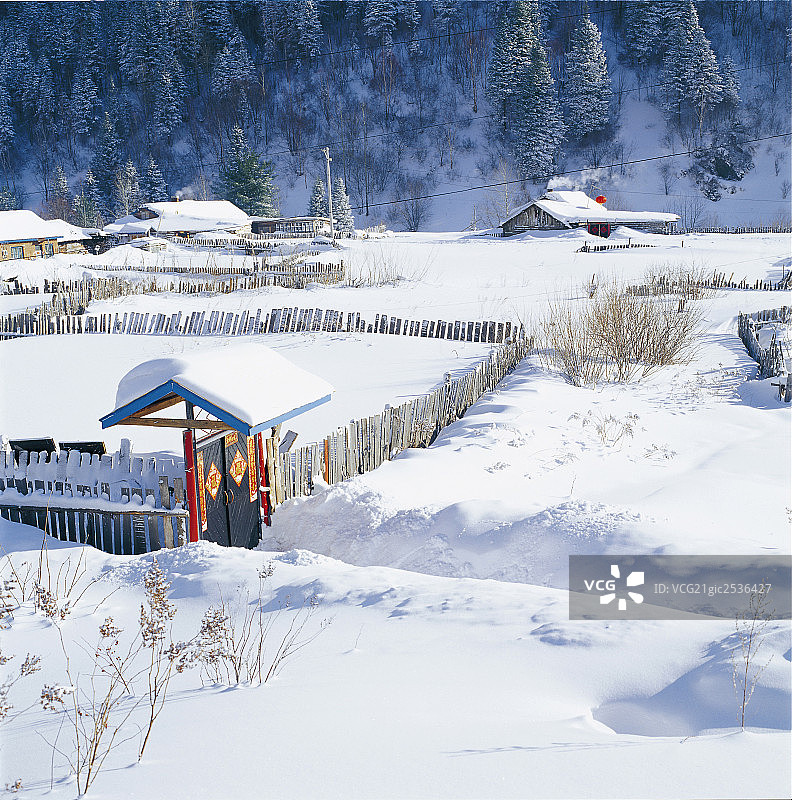 黑龙江牡丹江双峰林场雪乡图片素材
