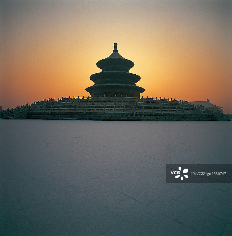 天坛黄昏图片素材