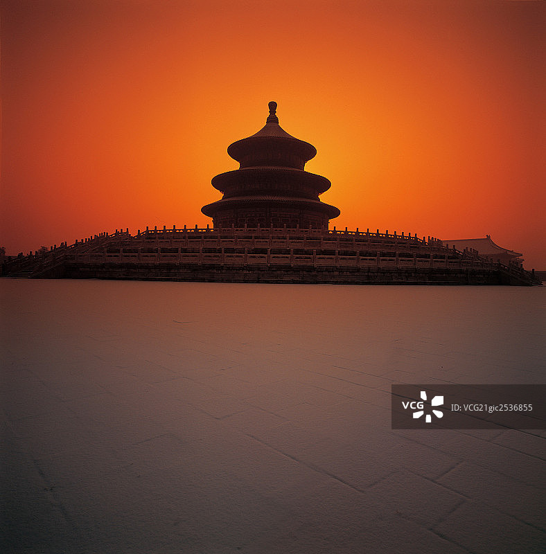 天坛黄昏图片素材