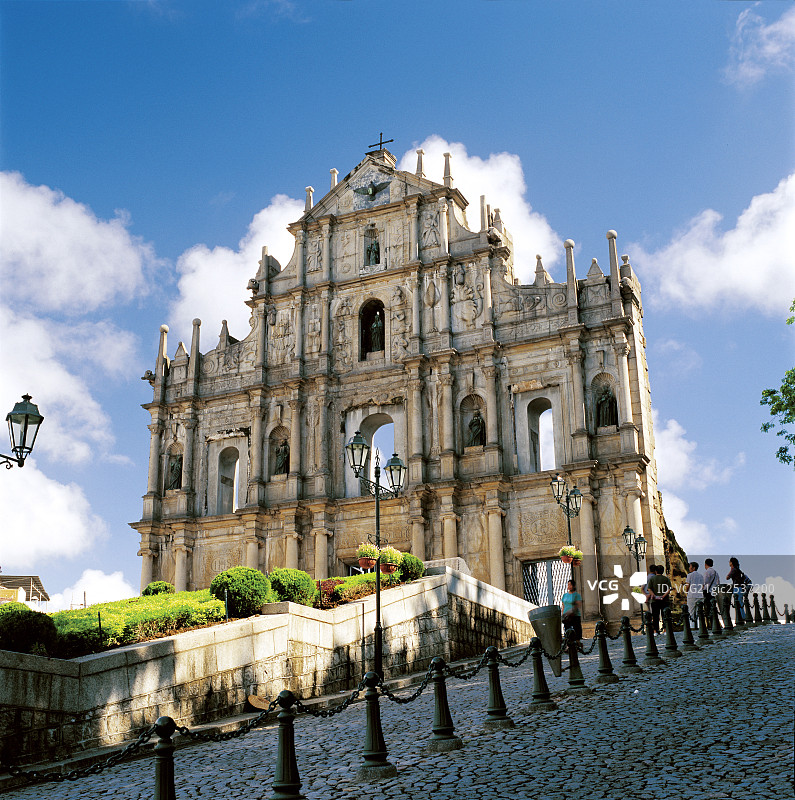 澳门 三八胜迹 大三巴牌坊图片素材