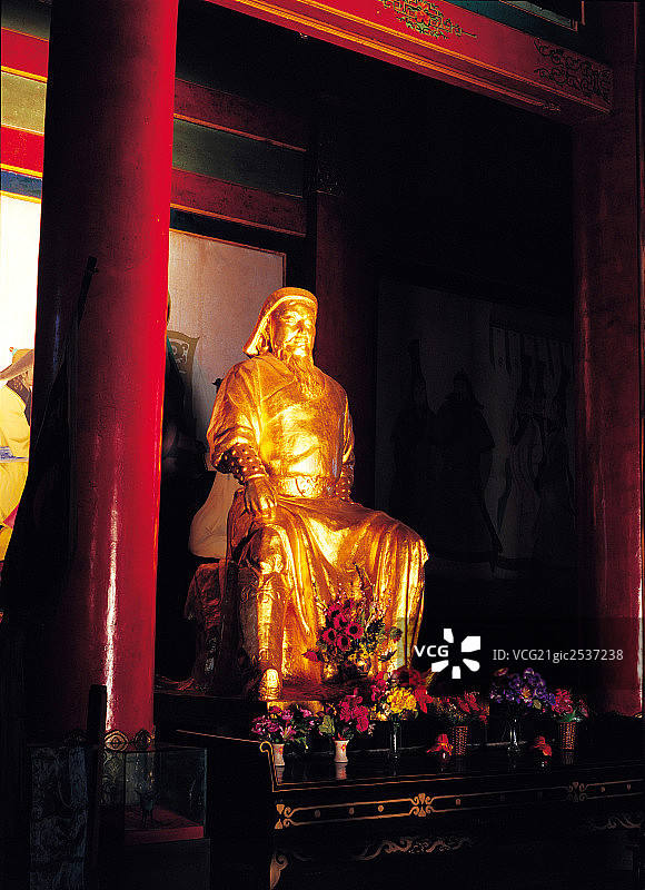 内蒙 成吉思汗庙 雕像图片素材