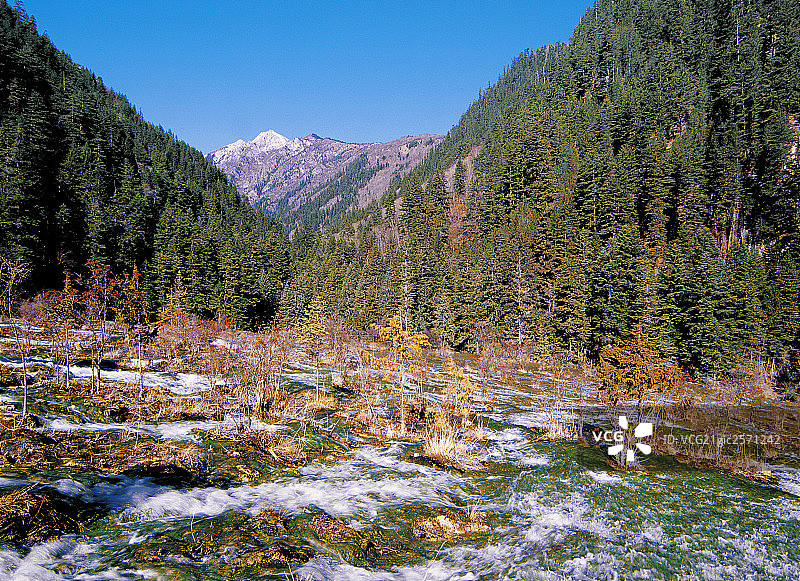 四川九寨沟珍珠滩风光图片素材