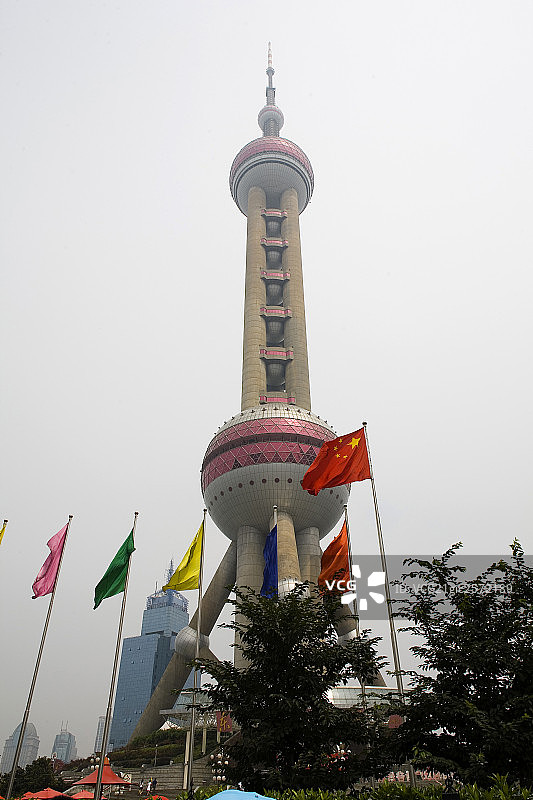 上海的东方明珠电视塔图片素材