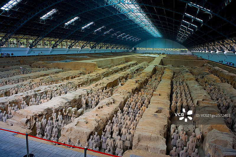 西安的秦始皇兵马俑图片素材