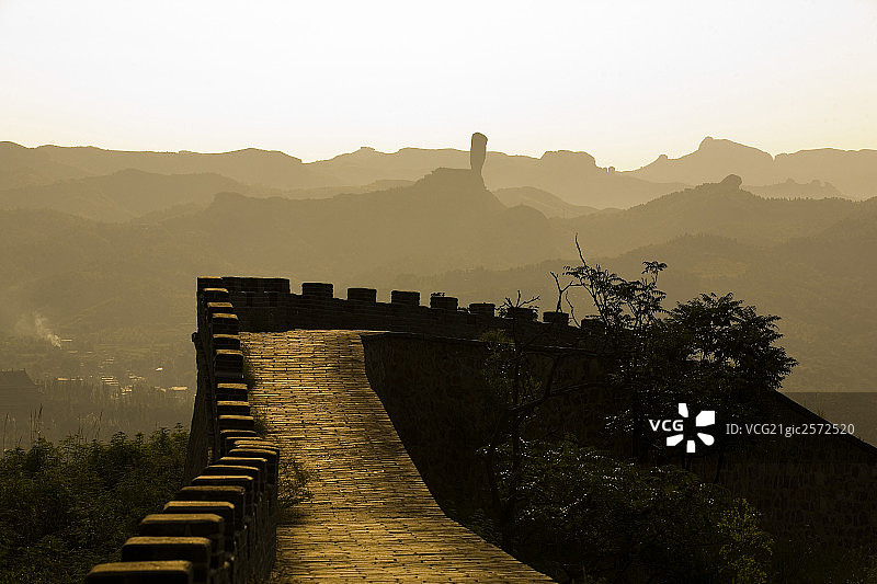 承德佛寺高角度景图片素材