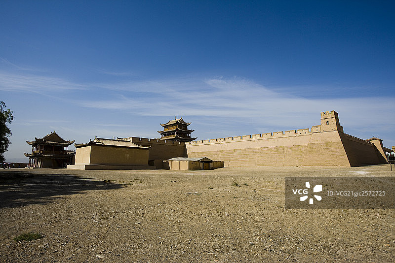 嘉峪关、城楼和长城图片素材