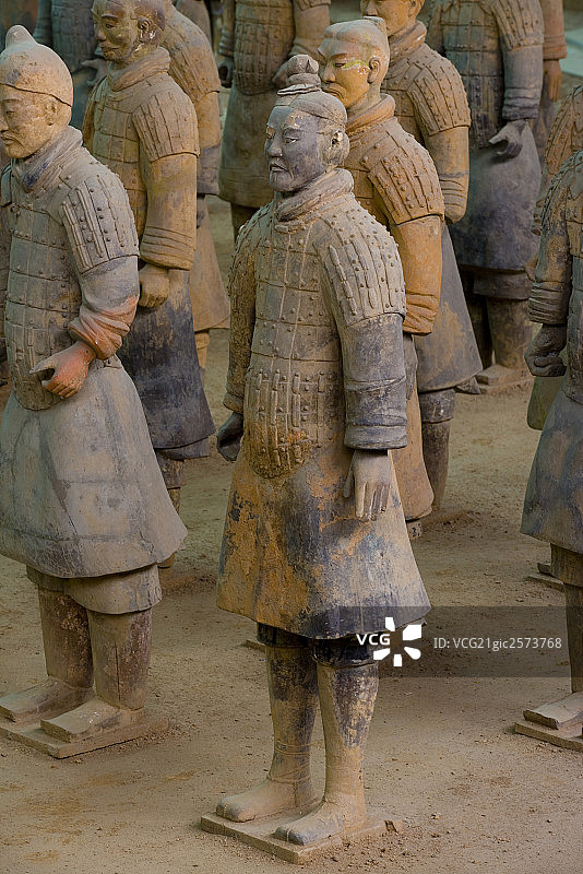 西安的秦始皇兵马俑图片素材