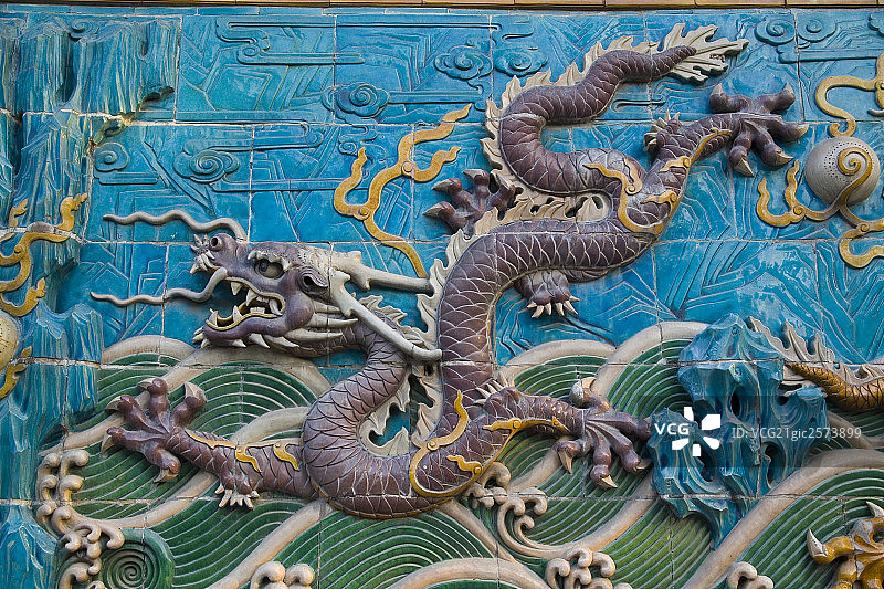 北京九龙壁图片素材