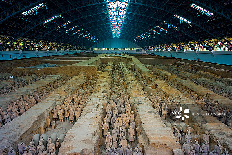 西安的秦始皇兵马俑图片素材
