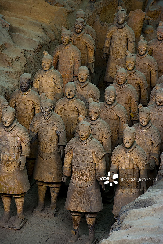 西安的秦始皇兵马俑图片素材