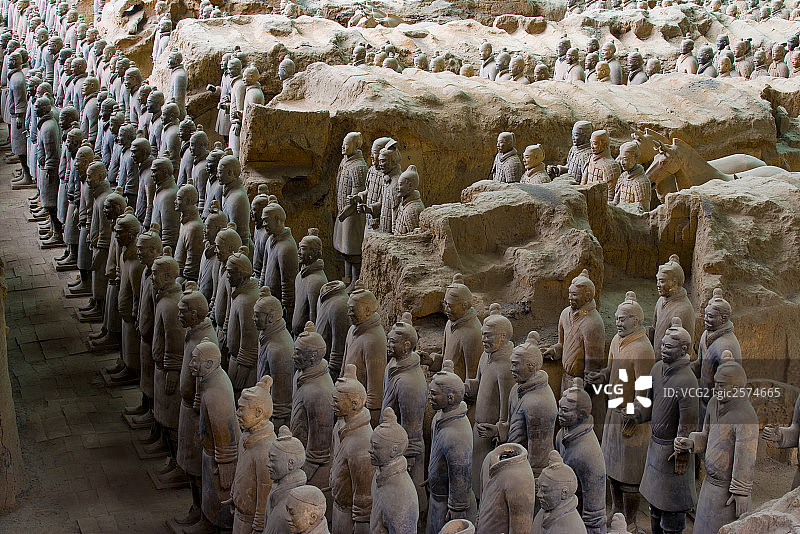 西安的秦始皇兵马俑图片素材