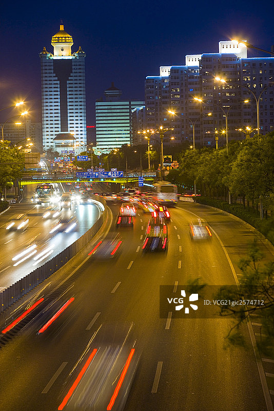北京金融区夜景图片素材