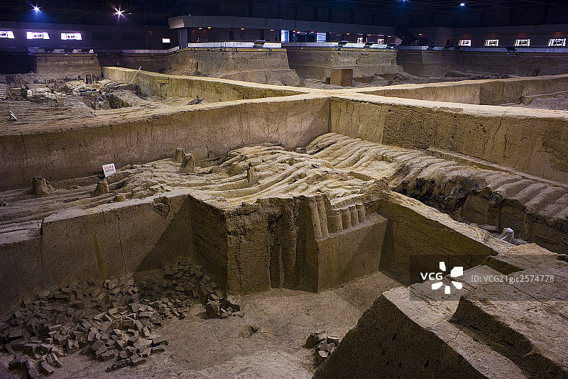 西安的秦始皇兵马俑图片素材