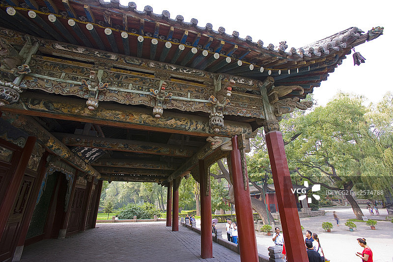 晋祠的传统建筑，山西图片素材
