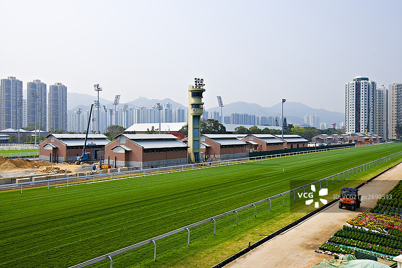 香港奥运马术比赛场,香港,中国,双鱼河和沙田图片素材