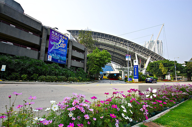 香港奥运马术比赛场,香港,中国,双鱼河和沙田图片素材