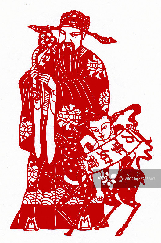 剪纸-万事如意图片素材