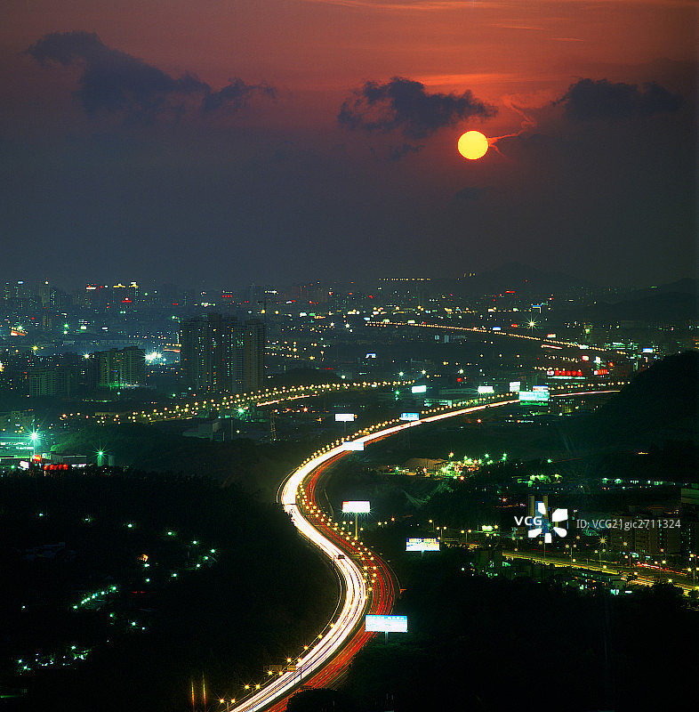 城市建筑夜景图片素材