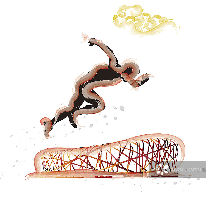 田径运动合成片图片素材