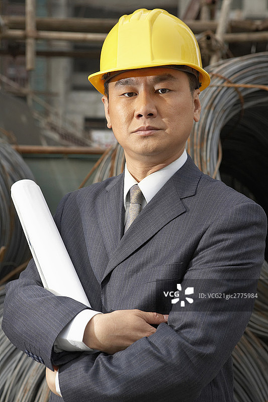 工程师和和蓝图图片素材