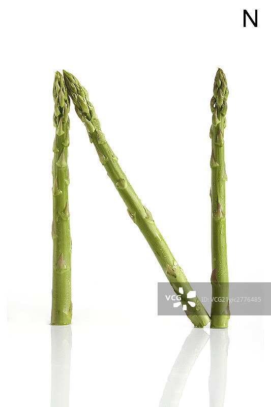 字母N,芦笋图片素材