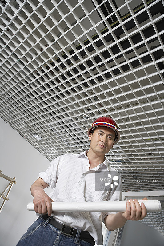 建筑师和图纸图片素材
