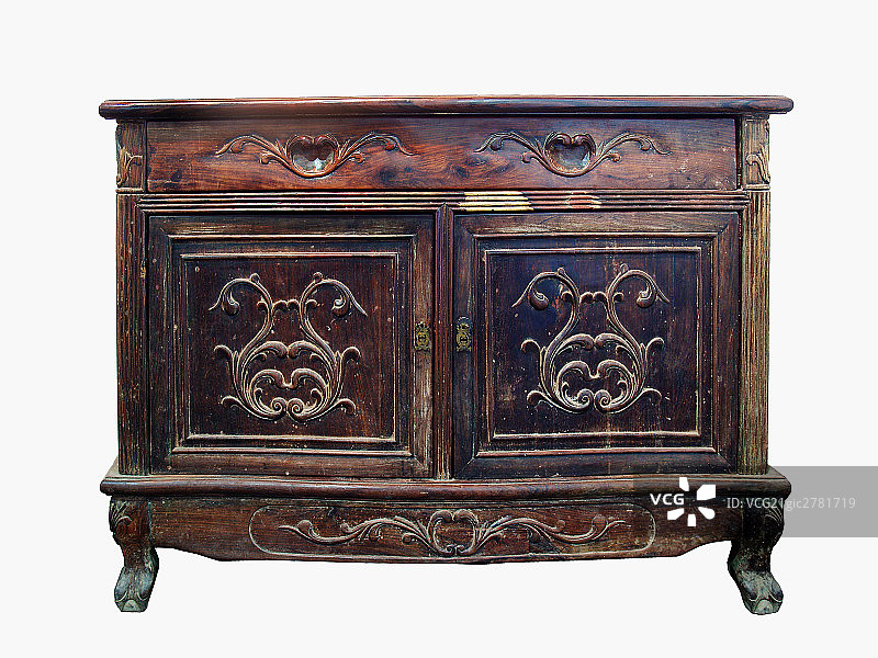 江苏扬州清代红木双门矮柜图片素材