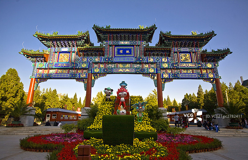 中国,北京,地坛公园,牌楼图片素材