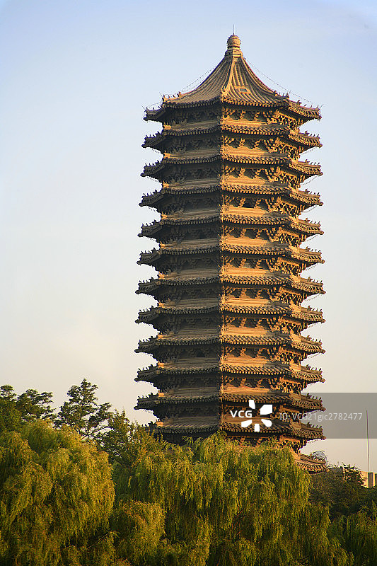 北京大学,博雅塔图片素材