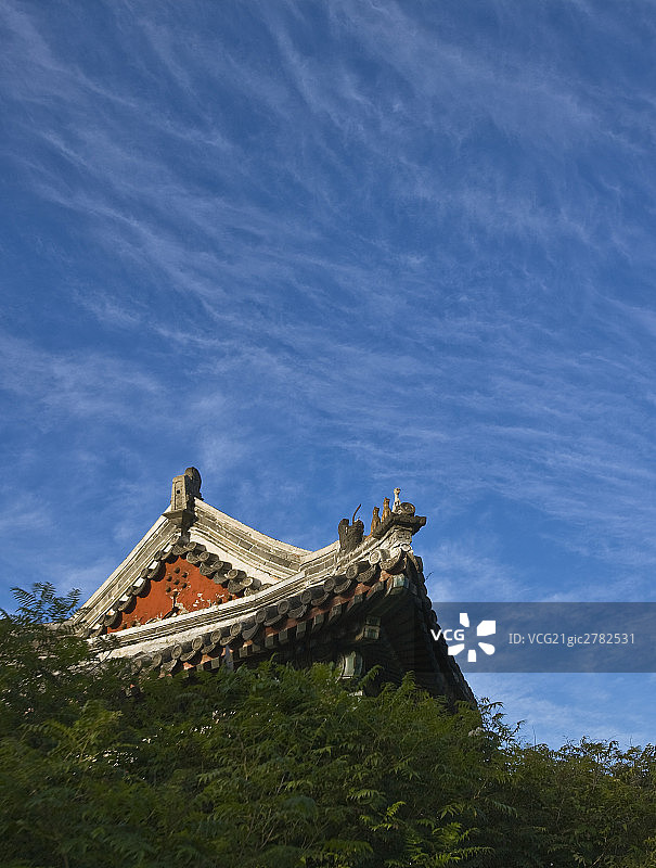 天坛古朴建筑屋檐图片素材