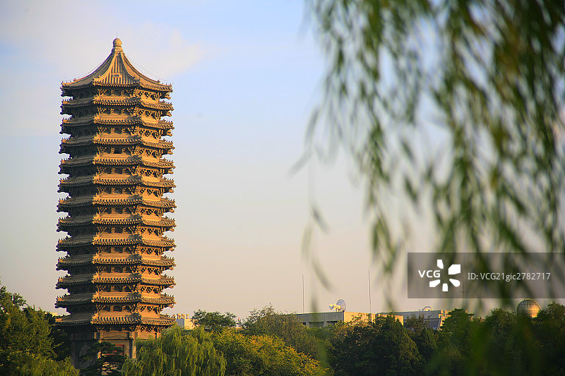 北京大学,博雅塔图片素材