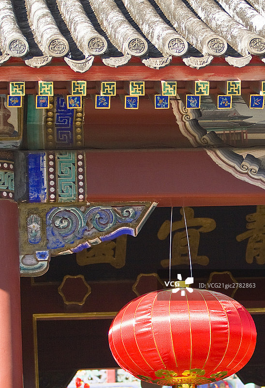 北京香山内宫殿的屋檐图片素材