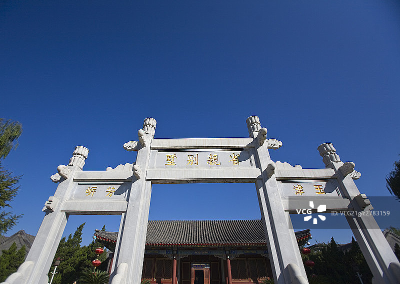 北京大观园省亲别墅石牌坊图片素材