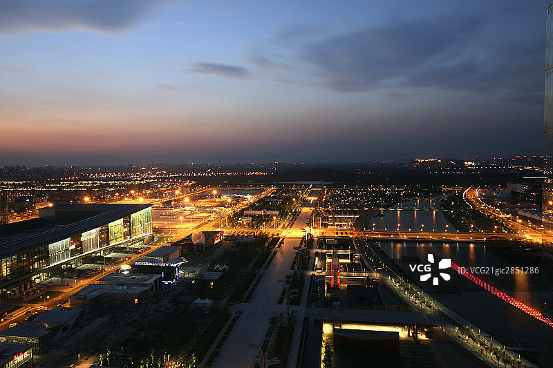北京奥运中心区夜景图片素材