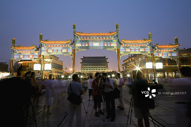 北京前门牌楼图片素材