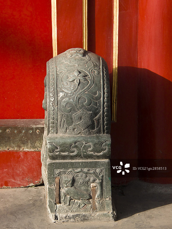 北京牛街清真寺门口石礅图片素材